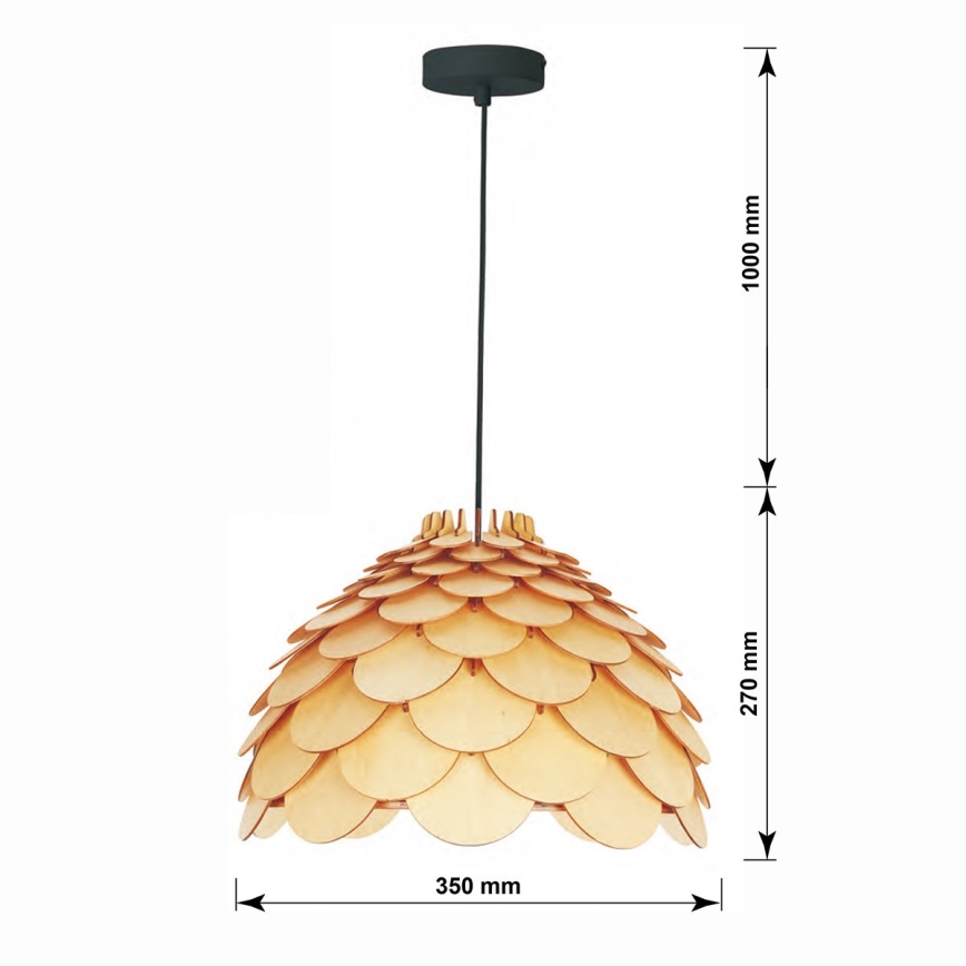 BURGO Cord Pendant Light 1xE27/60W/230V Ø 35 cm