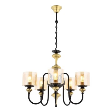 BUSAN chain chandelier 5xE27/40W/230V gold
