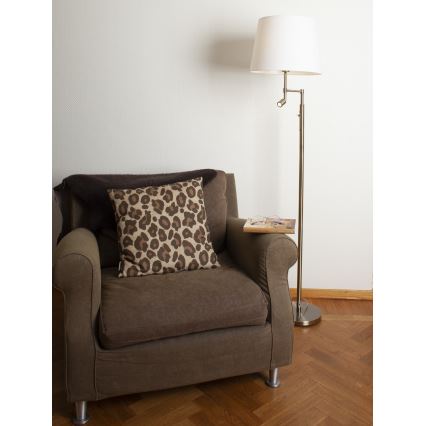 ByRydens - LED Floor lamp ORLANDO 1xE27/5W/230V + LED/3W white/bronze d. 36 cm