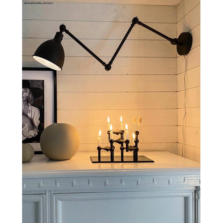 ByRydens - Dimmable wall lamp BAZAAR 1xE27/5W/230V black