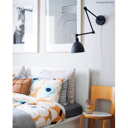 ByRydens - Dimmable wall lamp BAZAAR 1xE27/5W/230V black