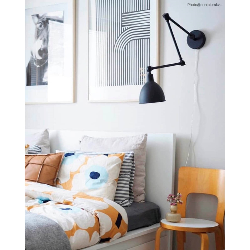 ByRydens - Dimmable wall lamp BAZAAR 1xE27/5W/230V black
