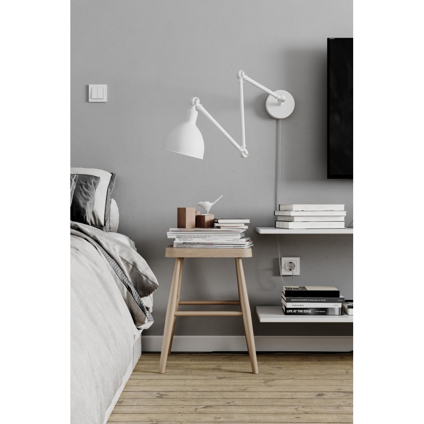 ByRydens - Dimmable wall lamp BAZAAR 1xE27/5W/230V white