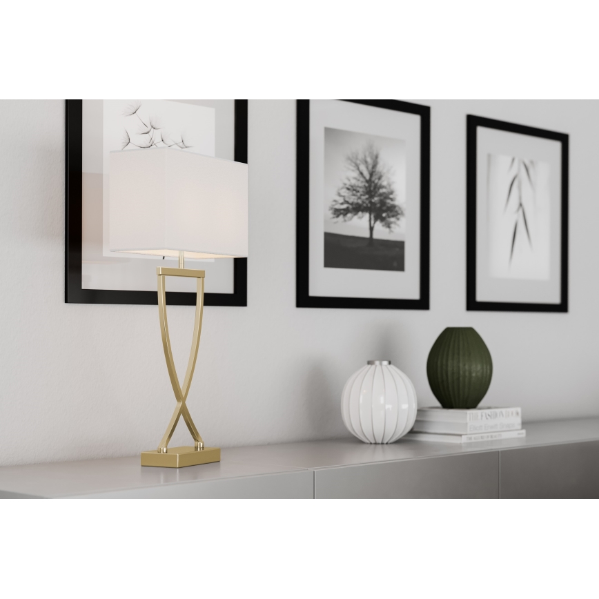 ByRydens - Table lamp OMEGA 1xE27/5W/230V white/gold