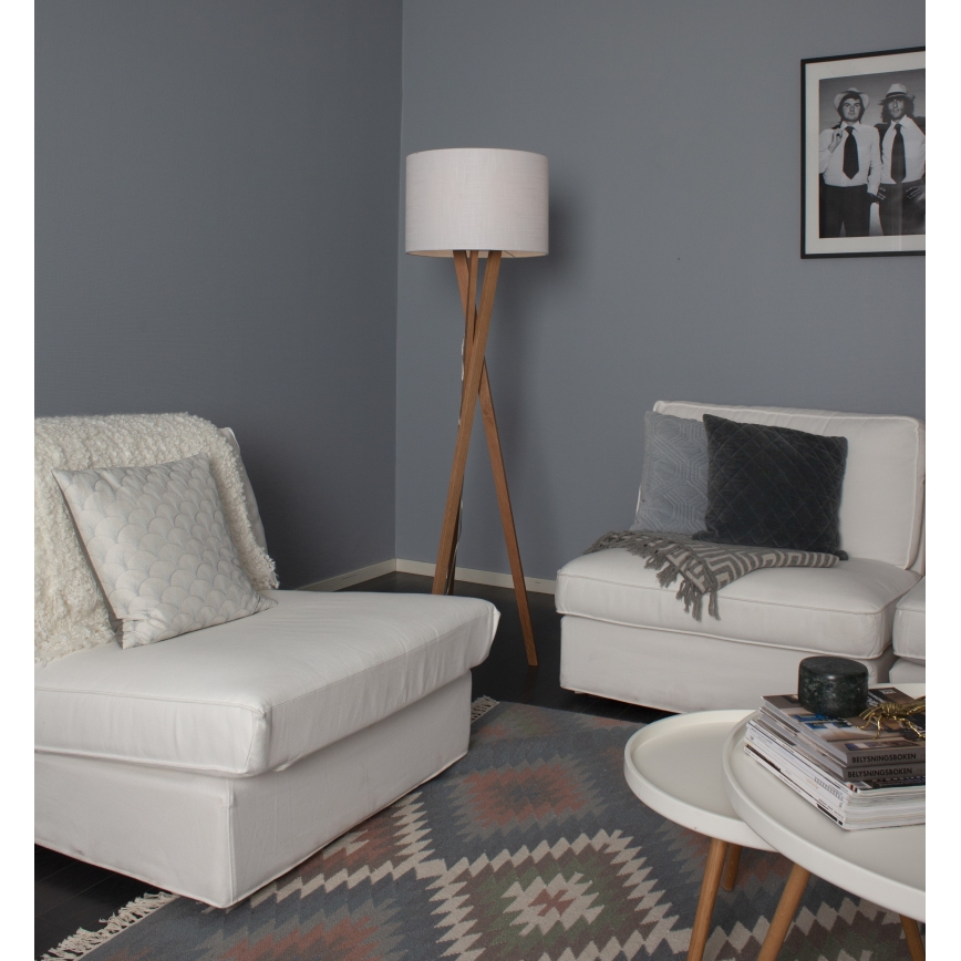 ByRydens - Floor lamp VEGA 1xE27/5W/230V beige/white