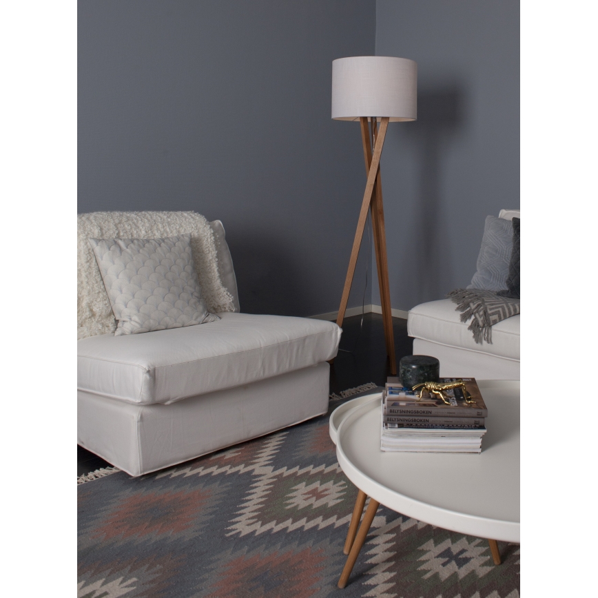 ByRydens - Floor lamp VEGA 1xE27/5W/230V beige/white