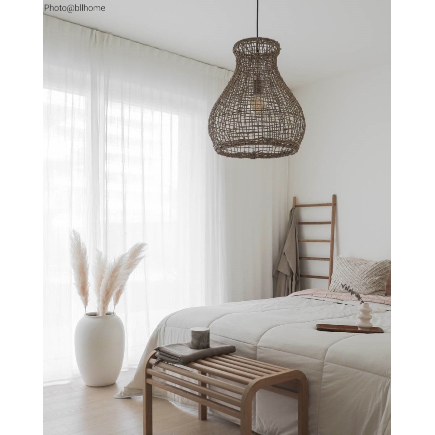 ByRydens - Chandelier on a string SEAGRASS 1xE27/8W/230V beige d. 49 cm