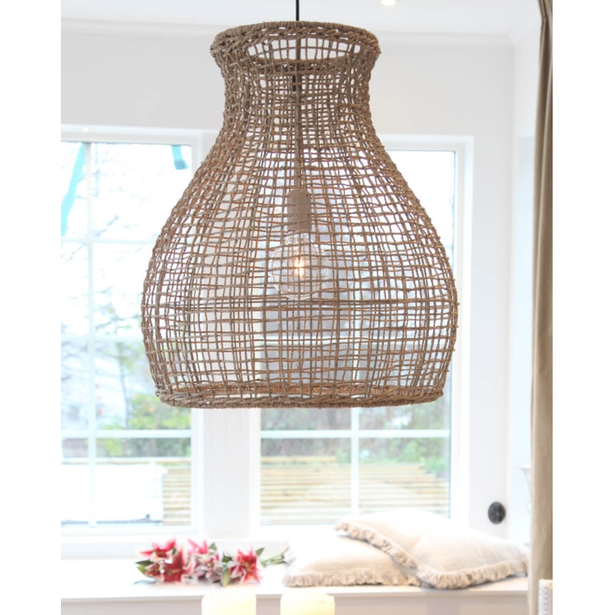 ByRydens - Chandelier on a string SEAGRASS 1xE27/8W/230V beige d. 49 cm