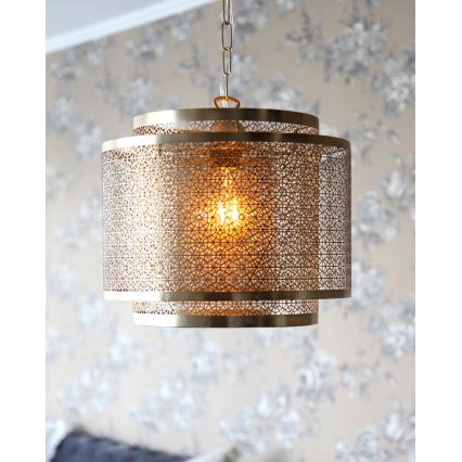 ByRydens - Chandelier on a chain HERMINE 1xE27/5W/230V brass d. 34 cm