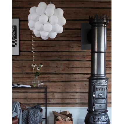 ByRydens - Chandelier on a string GROSS 8xG9/4W/230V white d. 50 cm