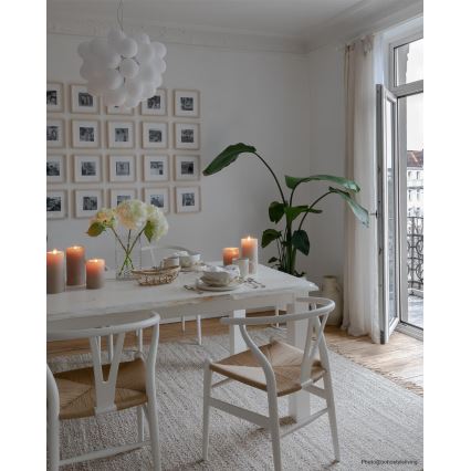 ByRydens - Chandelier on a string GROSS 8xG9/4W/230V white d. 50 cm