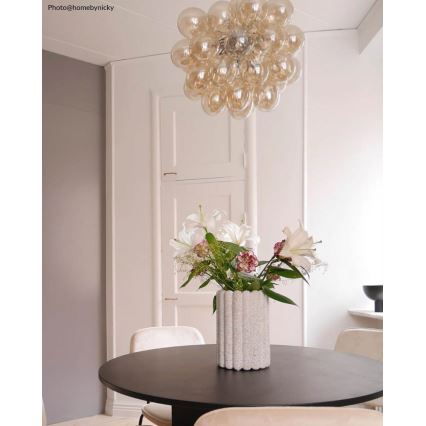 ByRydens - Chandelier on a string GROSS 8xG9/4W/230V smoky/brown d. 50 cm