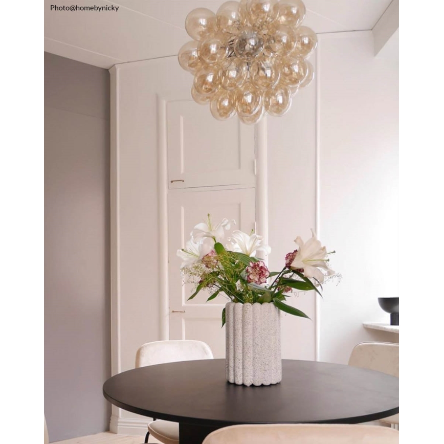 ByRydens - Chandelier on a string GROSS 8xG9/4W/230V smoky/brown d. 50 cm