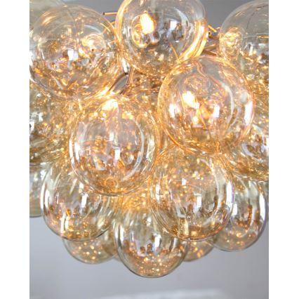 ByRydens - Chandelier on a string GROSS 8xG9/4W/230V smoky/brown d. 50 cm