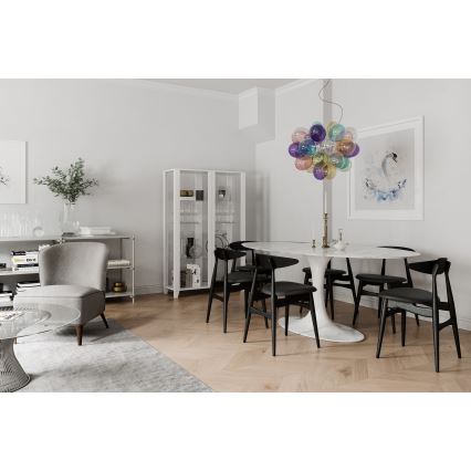 ByRydens - Chandelier on a string GROSS 8xG9/4W/230V colorful d. 50 cm