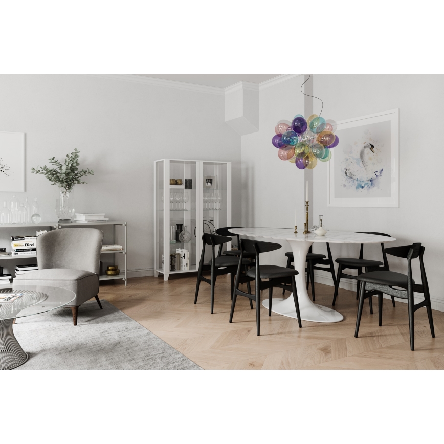 ByRydens - Chandelier on a string GROSS 8xG9/4W/230V colorful d. 50 cm