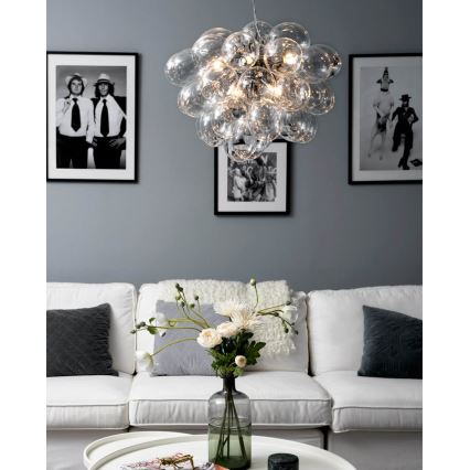 ByRydens - Chandelier on a string GROSS 8xG9/4W/230V clear d. 50 cm
