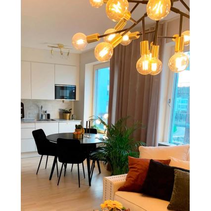 ByRydens - Chandelier on a string HEROES 24xE27/5W/230V black d. 80 cm