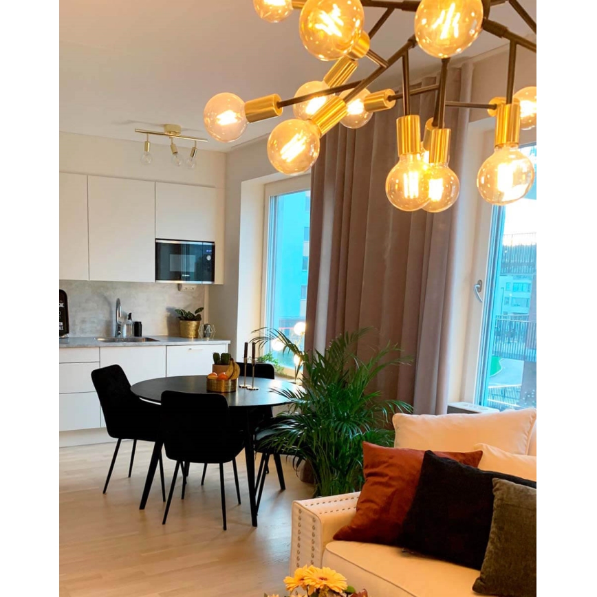 ByRydens - Chandelier on a string HEROES 24xE27/5W/230V black d. 80 cm