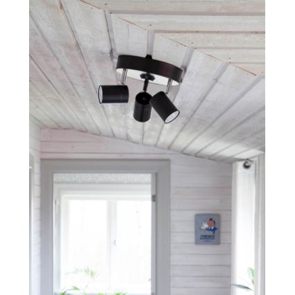 ByRydens - Spotlight CORRECT 3xGU10/7W/230V black d. 20 cm