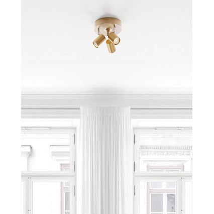 ByRydens - CORRECT spotlight 3xGU10/7W/230V, gold, Ø 20 cm