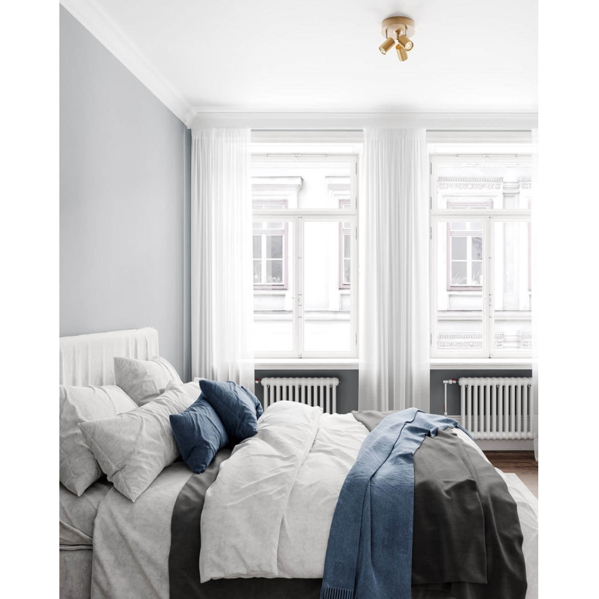 ByRydens - CORRECT spotlight 3xGU10/7W/230V, gold, Ø 20 cm