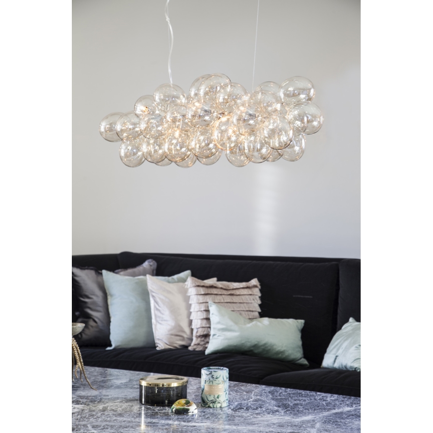 ByRydens - Chandelier on a string GROSS BAR 8xG9/4W/230V smoky/brown