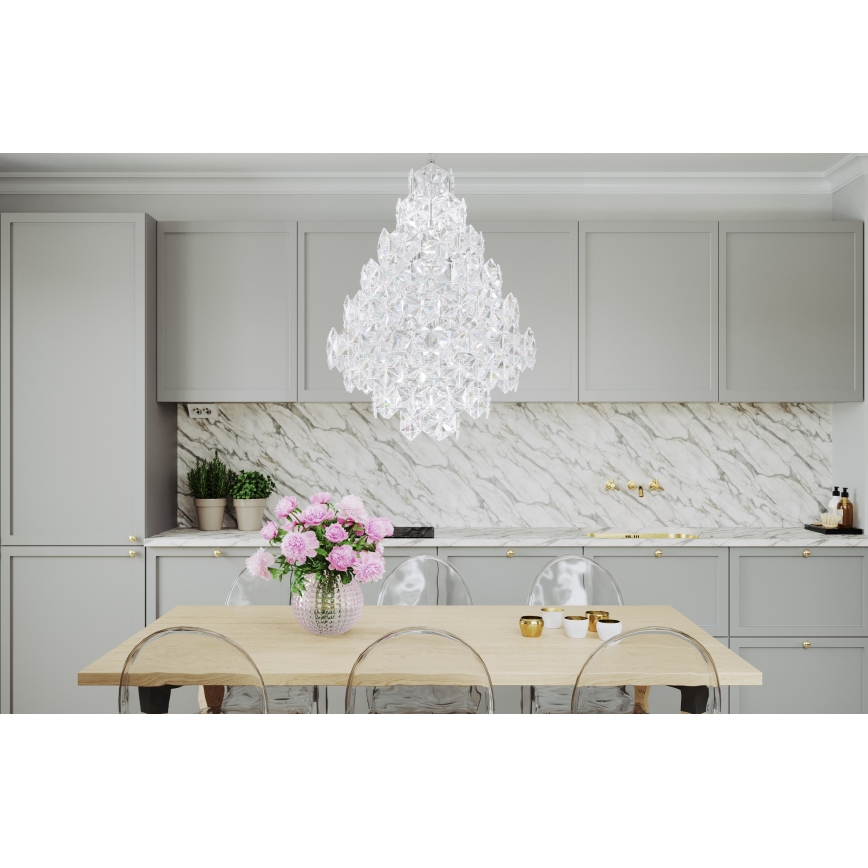 ByRydens - Chandelier on a chain MONARQUE GRANDE 11xE14/5W/230V clear d. 58 cm
