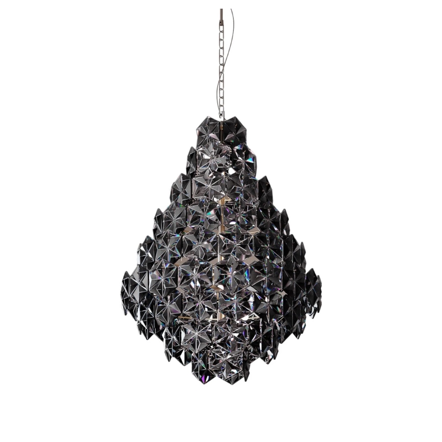 ByRydens - Chandelier on a chain MONARQUE GRANDE 11xE14/5W/230V black d. 58 cm