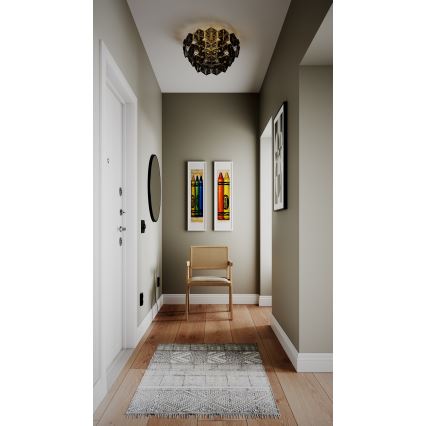 ByRydens - Ceiling light MONARQUE 3xE27/5W/230V black d. 51 cm