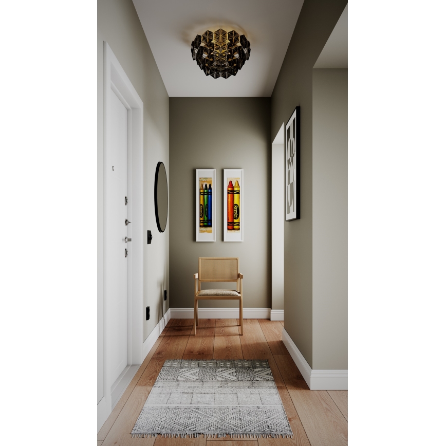ByRydens - Ceiling light MONARQUE 3xE27/5W/230V black d. 51 cm