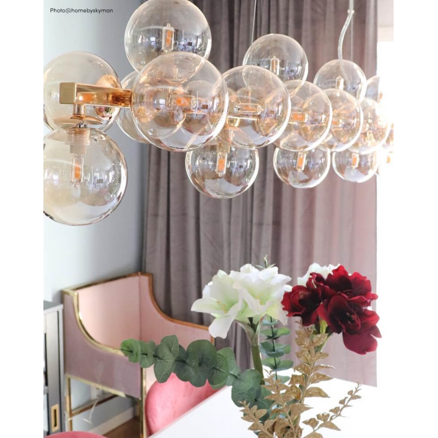 ByRydens - Chandelier on a string SPLENDOR 25xG9/5W/230V smoky/brown
