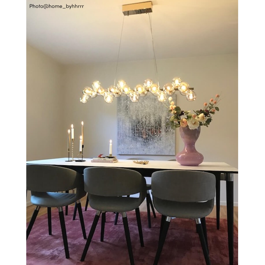 ByRydens - Chandelier on a string SPLENDOR 25xG9/5W/230V smoky/brown