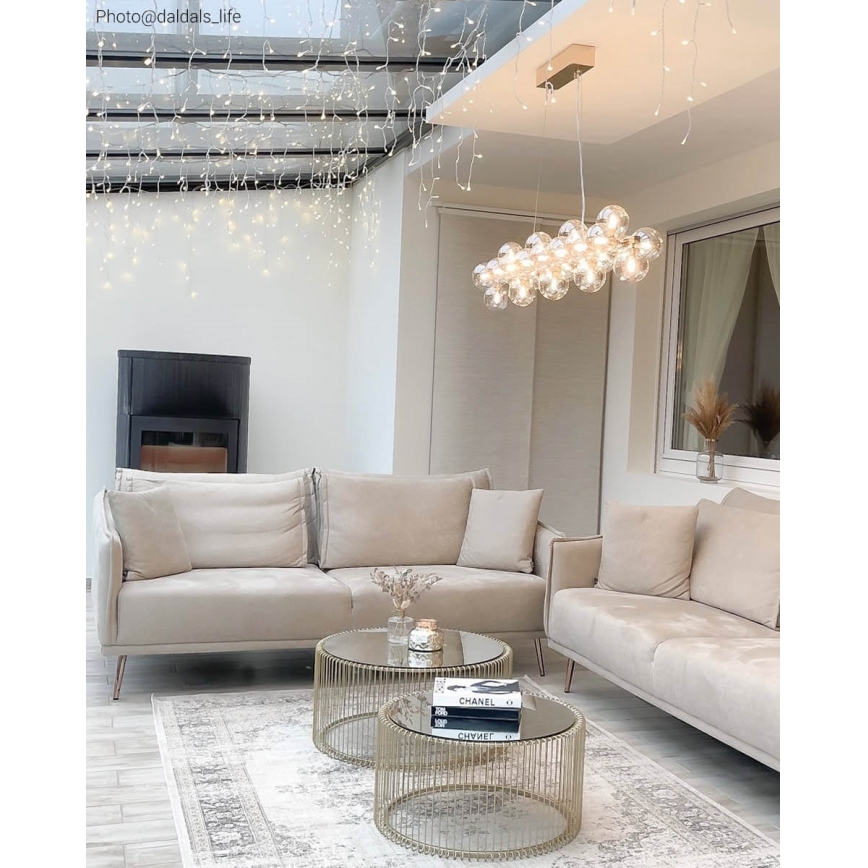 ByRydens - Chandelier on a string SPLENDOR 25xG9/5W/230V smoky/brown