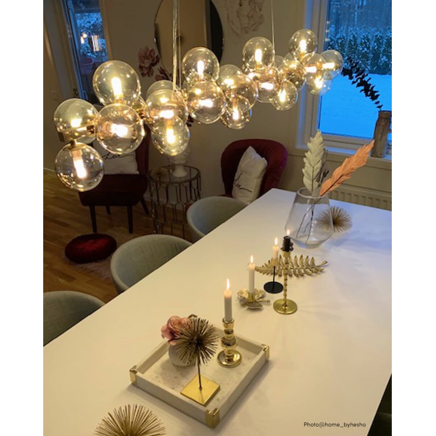 ByRydens - Chandelier on a string SPLENDOR 25xG9/5W/230V smoky/brown