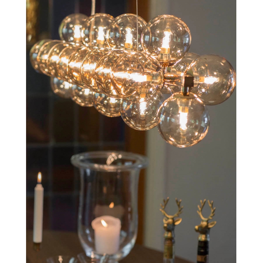 ByRydens - Chandelier on a string SPLENDOR 25xG9/5W/230V smoky/brown