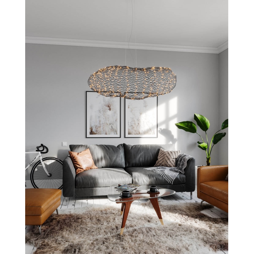ByRydens - LED Chandelier on a string HAYDEN LED/20W/230V black