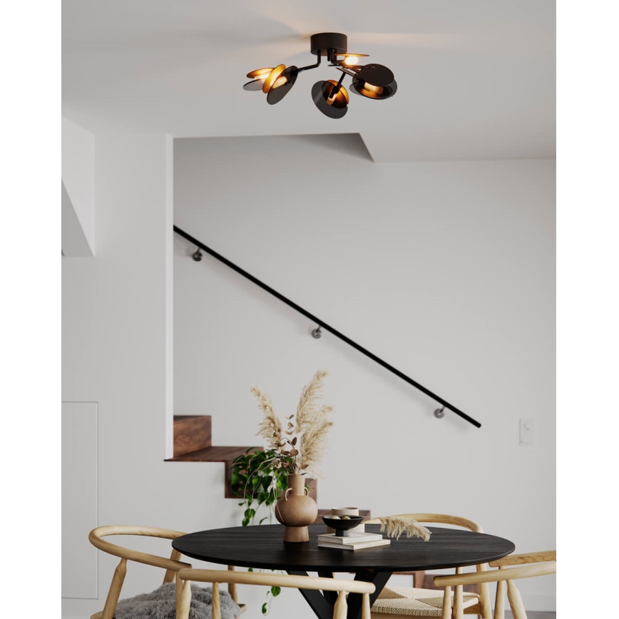 ByRydens - Surface-mounted chandelier TURNO 6xG9/4W/230V gold/black