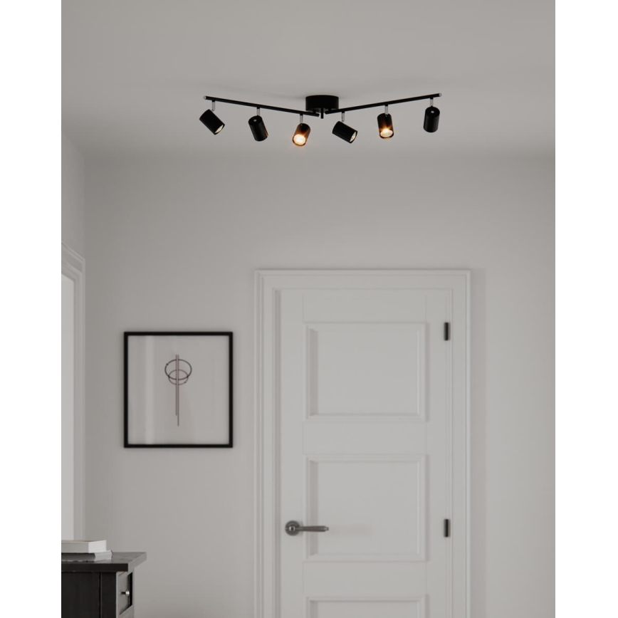 ByRydens - Spotlight CORRECT 6xGU10/7W/230V black d. 30 cm
