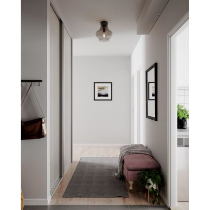 ByRydens - Ceiling light DOLORES 1xE27/5W/230V Ø 30 cm grey/smoked