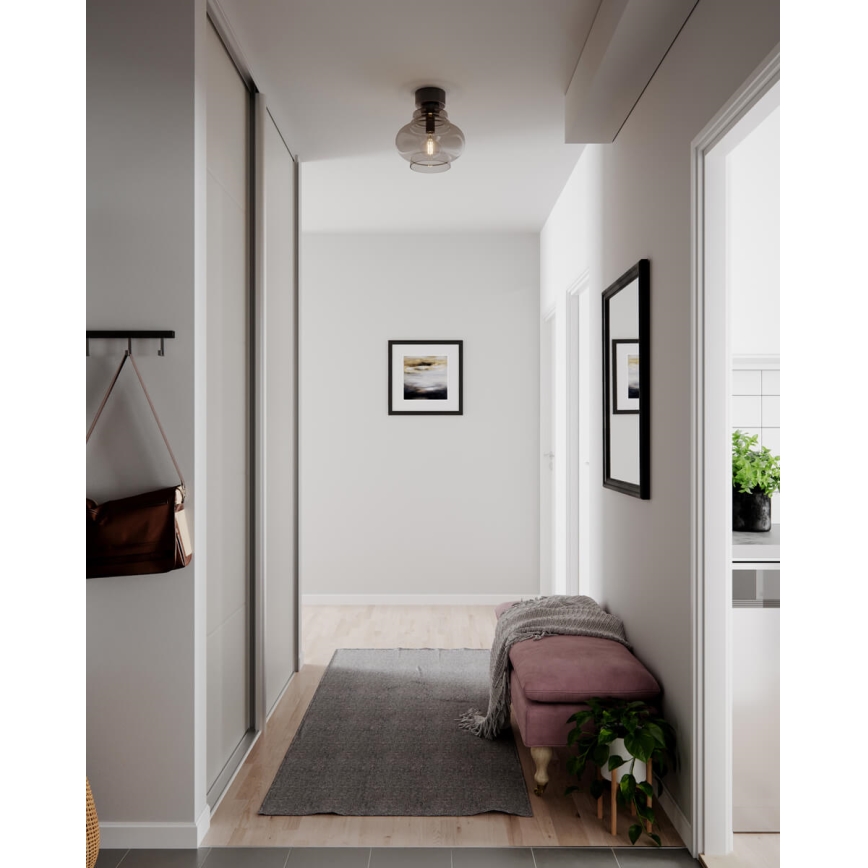 ByRydens - Ceiling light DOLORES 1xE27/5W/230V Ø 30 cm grey/smoked