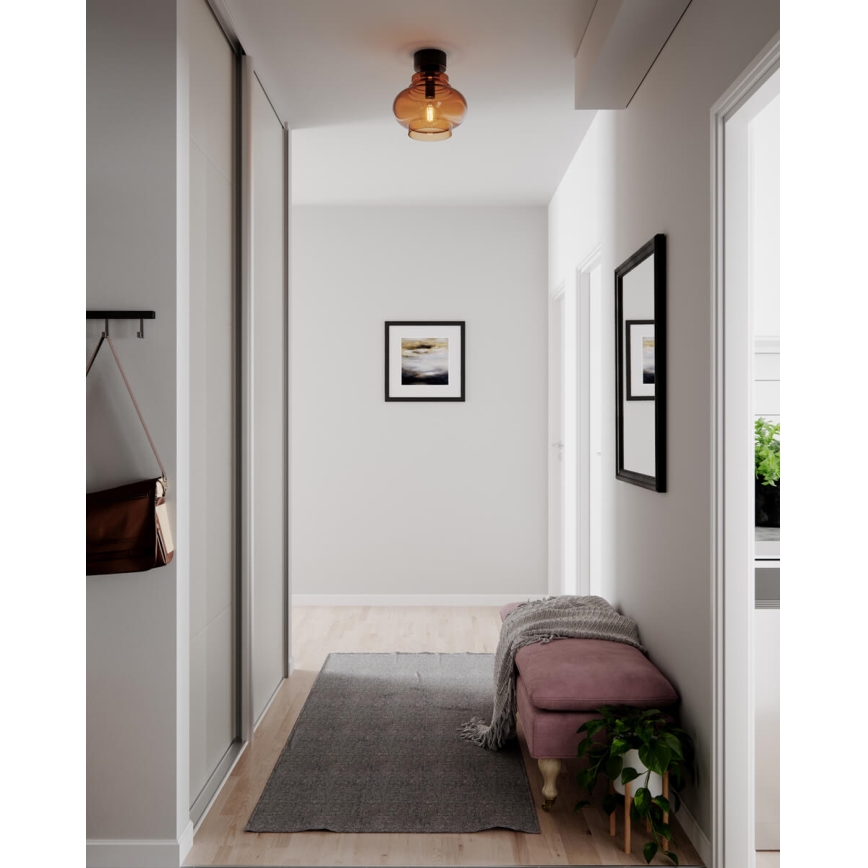 ByRydens - Ceiling light DOLORES 1xE27/5W/230V Ø 30 cm brown/smoky