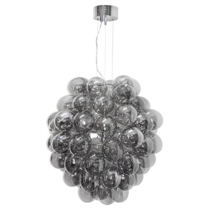 ByRydens - DELUXE cable-suspended pendant light 4xE14/5W/230V grey/smoked