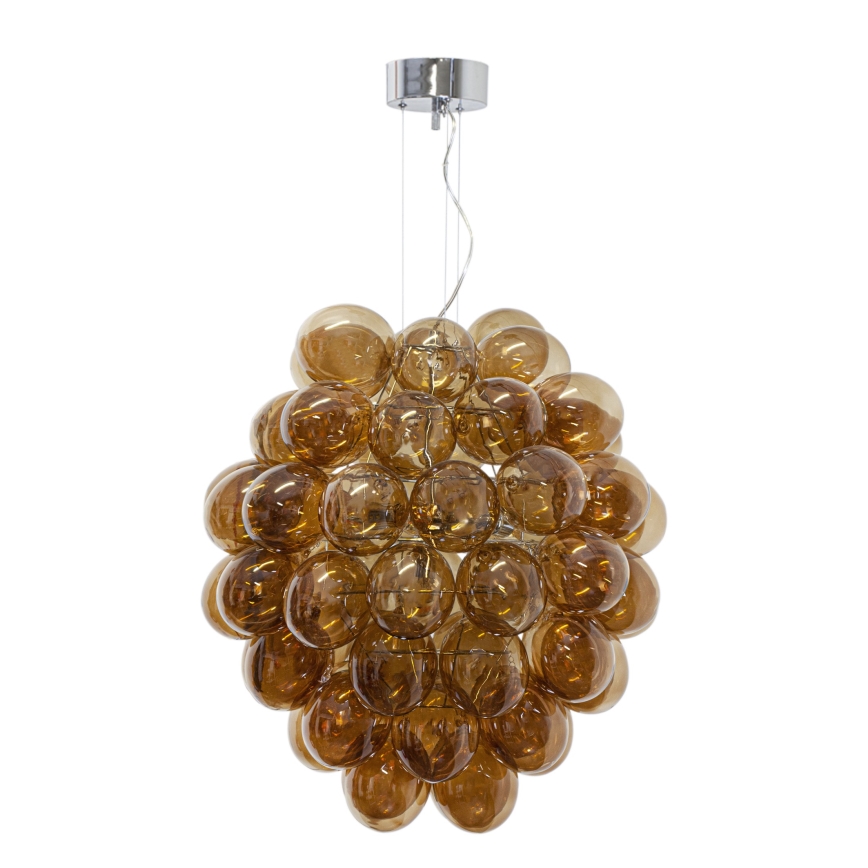ByRydens - Chandelier on a string DELUXE 4xE14/5W/230V smoky/brown d. 64 cm