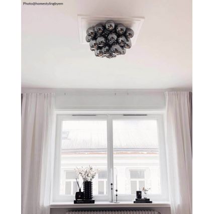 ByRydens - Ceiling light GROSS 6xG9/5W/230V smoky/black d. 50 cm