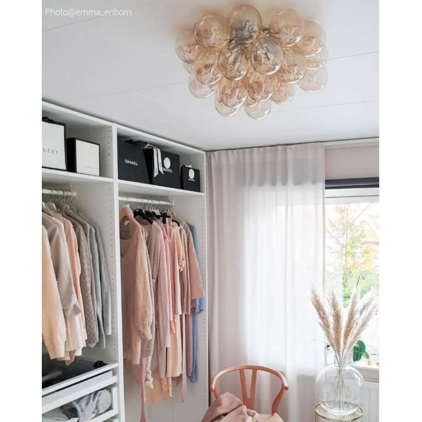 ByRydens - Ceiling light GROSS 6xG9/5W/230V smoky/brown d. 50 cm