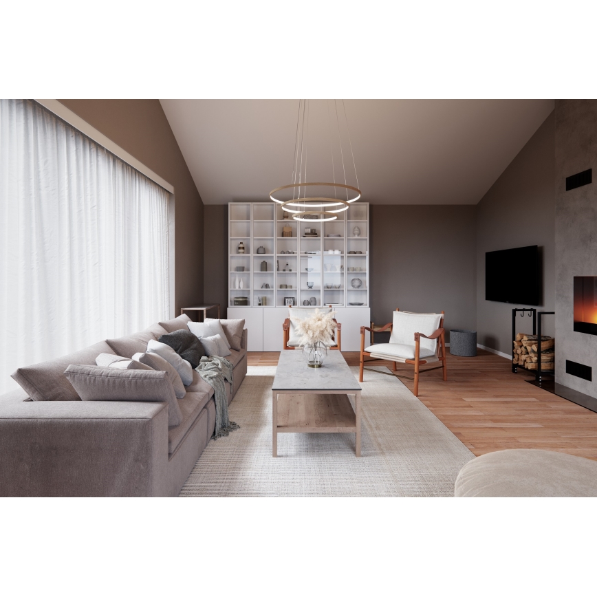 ByRydens - LED Chandelier on a string TRIONE LED/45W/230V brown d. 80 cm