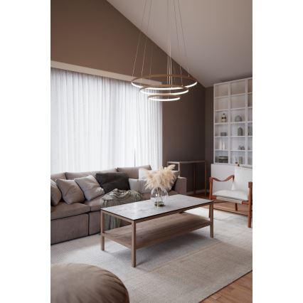 ByRydens - TRIONE LED Cable-hung Pendant, 45W/230V, Beige, Ø 80 cm