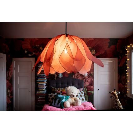 ByRydens - Chandelier on a string LOU LOU 1xE27/5W/230V pink d. 80 cm