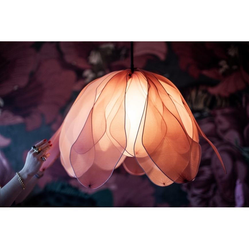 ByRydens - Chandelier on a string LOU LOU 1xE27/5W/230V pink d. 80 cm